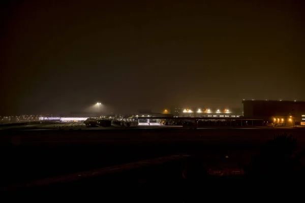 Стокгольм Швеція Вид Аеропорт Арланда Вантажний Район Вночі — стокове фото
