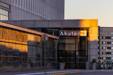 Stockholm, İsveç 12 Ekim 2025 Sodersjukhuset Acil Servis Girişi.