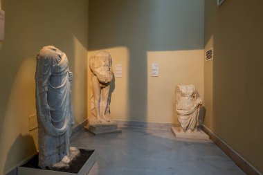 Susa, Tunus 6 Kasım 2025 Sousse Arkeoloji Müzesi 'ndeki Roman heykelleri