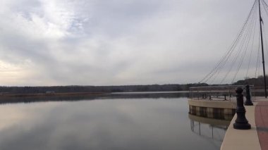Leonardtown, Maryland, ABD Saint Mary 's County' deki Potomac Nehri 'ndeki McIntosh Run Körfezi manzarası.
