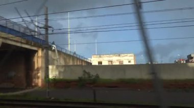 Mohammedia, Fas Kazablanka ve Rabat arasındaki hareket halindeki bir trenin manzarası.