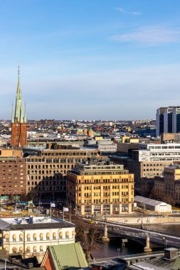 Stockholm, İsveç 20 Şubat 2026 Stockholm şehir merkezinin Apanoramik manzarası