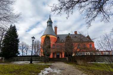Stockholm, İsveç 3 Mart 2026 Kışın Lejyonal Kalesi manzarası.
