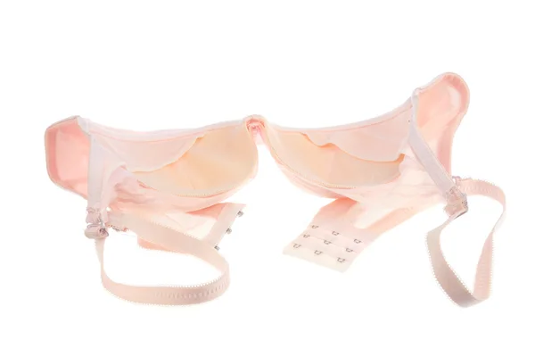 Pink female bra isolated on white background — Stock Photo, Image