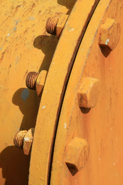 Oxidation of rusty metal fasteners — Stock Photo, Image