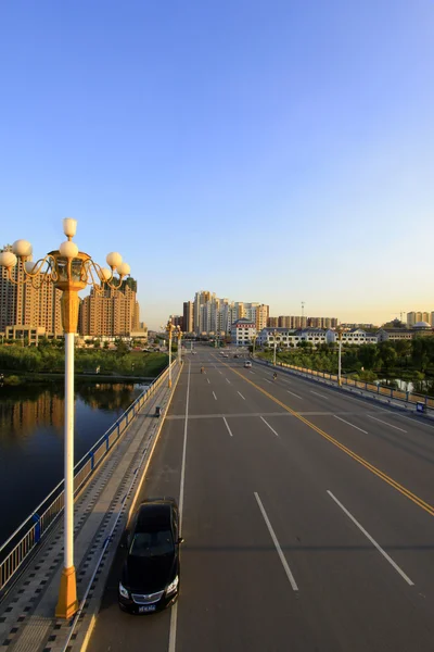 North river bridge construction, LuanNan county, China. — Stock Photo, Image