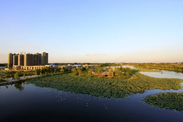 Budynek dekoracje w North River Park, powiat Luannan, Chiny. — Zdjęcie stockowe