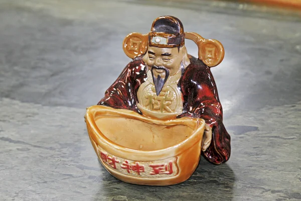 Dio della ricchezza scultura in ceramica, tradizionale cinese Immagini Stock Royalty Free