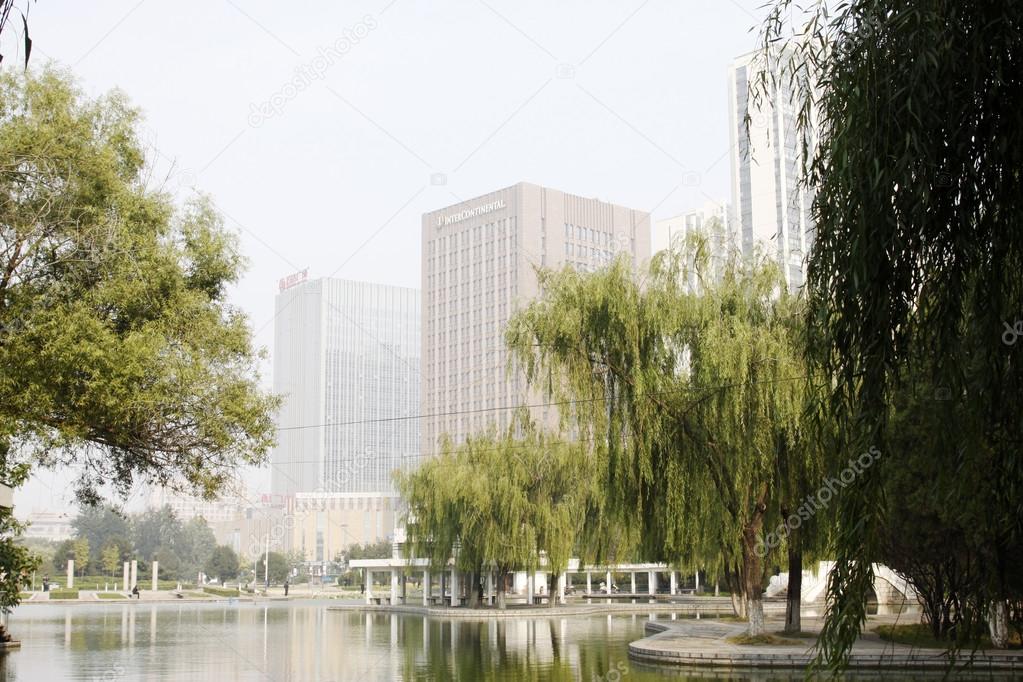 Wanda plaza building scenery, tangshan city, hebei province, Chi