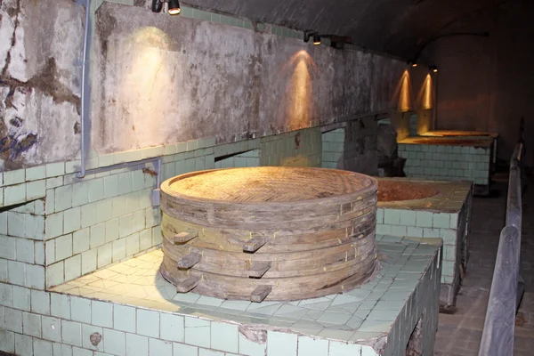 Equipo de cocina en los 70 metros subterráneos en el na Kailuan — Foto de Stock