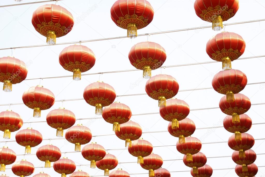 red lanterns in the sky 