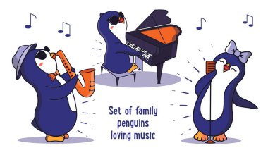 Aile hayvanları koleksiyonu müziği sevmek Dünya Müzik Günü tasarımları için iyidir..