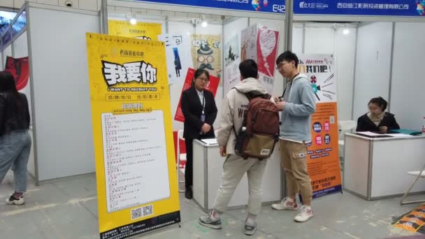 XIAN, CHINA - MARCH 30, 2019: View of Job fair, China — 비디오