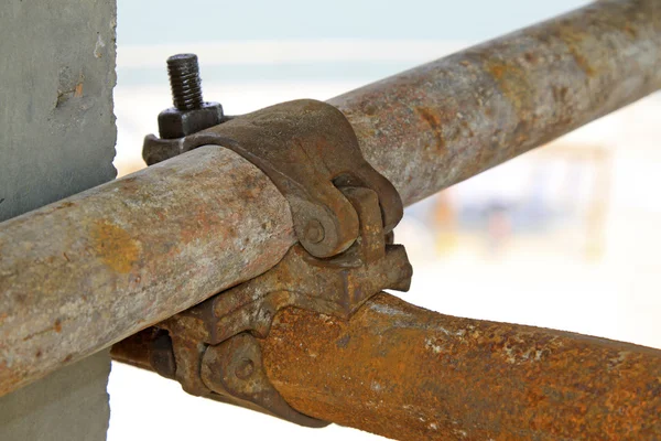 Rusty metal scaffolding elements — Stock Photo, Image