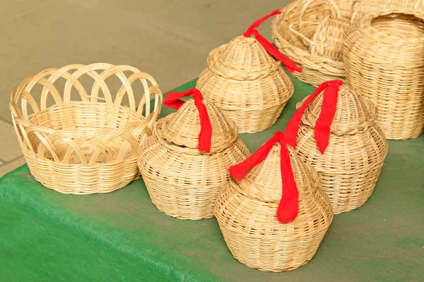 Wicker weaving crafts — Stock Photo, Image