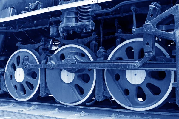 Steam locomotive wheels — Stock Photo, Image