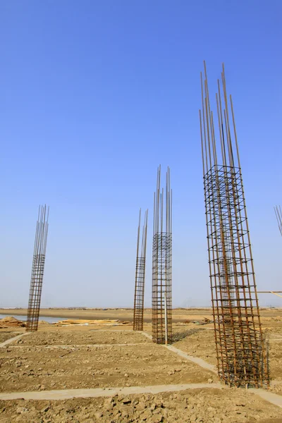 Rebar Engenharia em um canteiro de obras Imagem De Stock