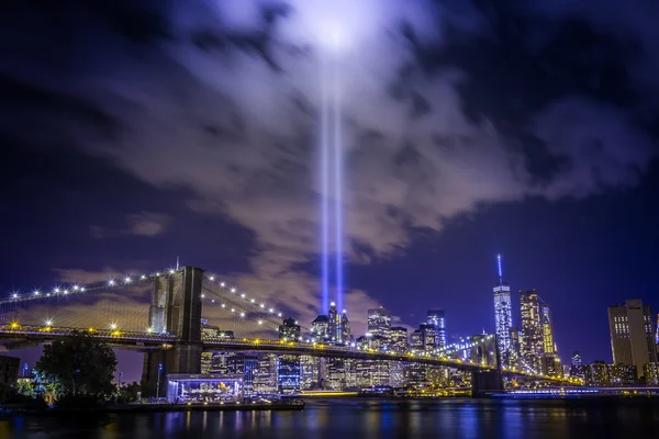 911 Tribute in Light — Stock Photo, Image