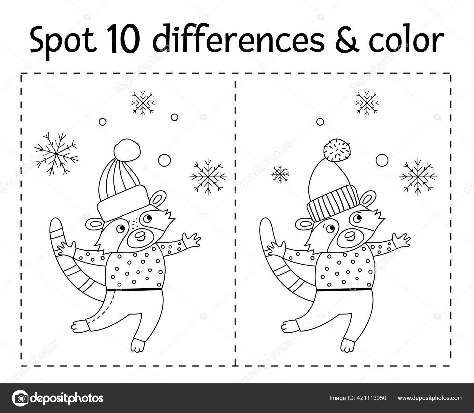Encontre Diferenças Jogo Quebra Cabeça Lógica Para Crianças Adultos Página  imagem vetorial de Nataljacernecka© 379124046