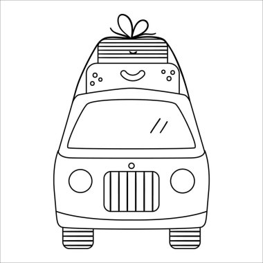 Vector black and white tourist van with suitcases on top. Cute outline camper. Line art camping car illustration. Linear journey vehicle concept. Funny truck icon with bag vector Vector black and white tourist van with suitcases on top. Cute outline camper. Line art camping car illustration. Linear journey vehicle concept. Funny truck icon with bag vector