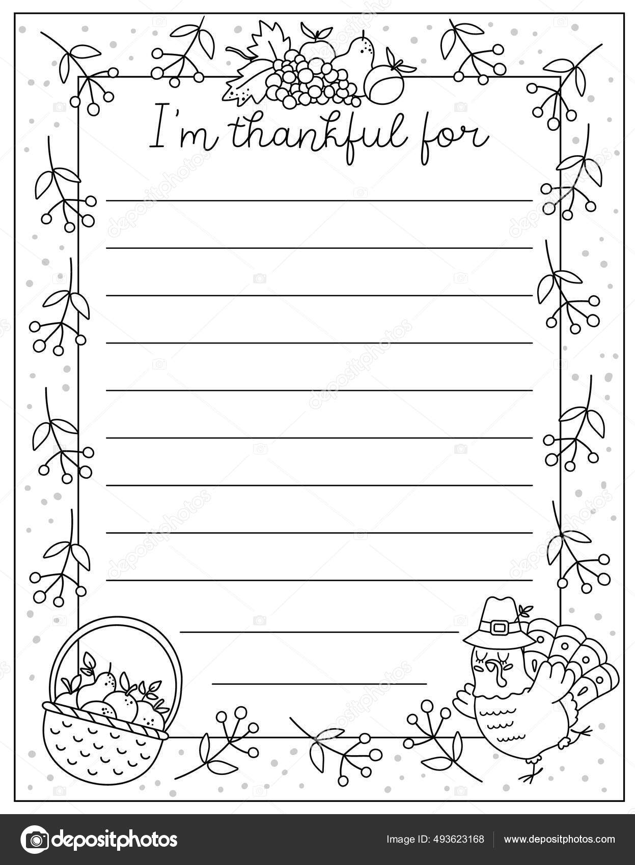 depositphotos 493623168 stock illustration vector black white thanksgiving card vector black white thanksgiving card thankful line vertical letter
