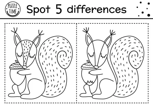 Trouver Des Différences Jeu Ligne Pour Les Enfants Activité Éducative — Image vectorielle