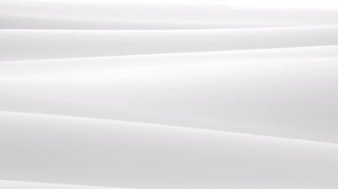Yansımalı beyaz yüzey. Pürüzsüz, minimum ışık dalgaları arka plan. Bulanık ipek dalgalar animasyon döngüsü. Asgari yumuşak gri pullu dalgalar akar. 4k UHD