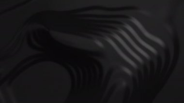Soyut siyah topoğrafya kabartma yüzey bozulmasının 3 boyutlu görüntüsü. Dalgalı adım şekil değiştirme. Döngülü koyu renkli tek renkli animasyon. Dağ pürüzsüz erozyonu
