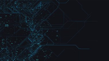 Vektör soyut renkli büyük veri teknolojisi ağı. Bilgi görselleştirme. Sosyal ağ, karmaşık veri tabanlarının finansal analizi. Görsel bilgi kompleksi. Garip, karmaşık veri bulutu