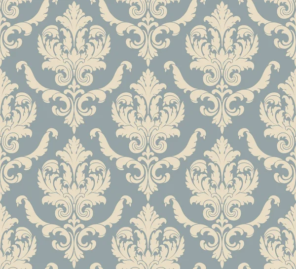 Damask kusursuz desen elementi. Vector klasik lüks, eski moda İspanyol süsü, duvar kağıtları, tekstil, ambalaj için kraliyet Victoria dönemi kusursuz dokusu. Klasik, zarif, çiçekli barok şablonu..