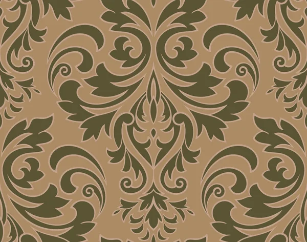 Elemento de patrón sin costuras Damasco. Vector floral damasco ornamento vintage ilustración. — Archivo Imágenes Vectoriales