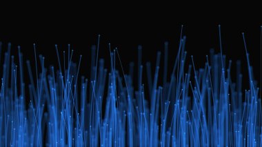 Siber yaşamın genişlemesi. Dokunaçların organik büyümesi, uzay kolonizasyonu. Ai nöron ağı. 3d resimleme