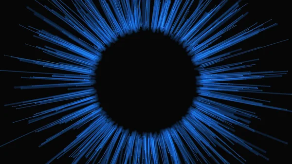 Siber yaşamın genişlemesi. Dokunaçların organik dairesel büyümesi, uzay kolonileşmesi. Ai nöron ağı. 3d resimleme