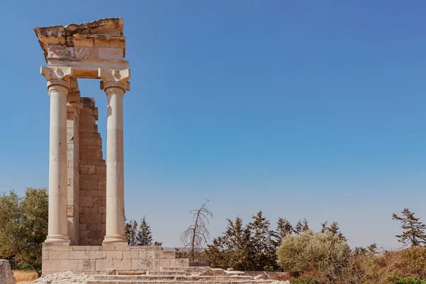 Temple of Apollo ruins with columns in the Sanctuary of Apollo Hylates near Limassol, Cyprus