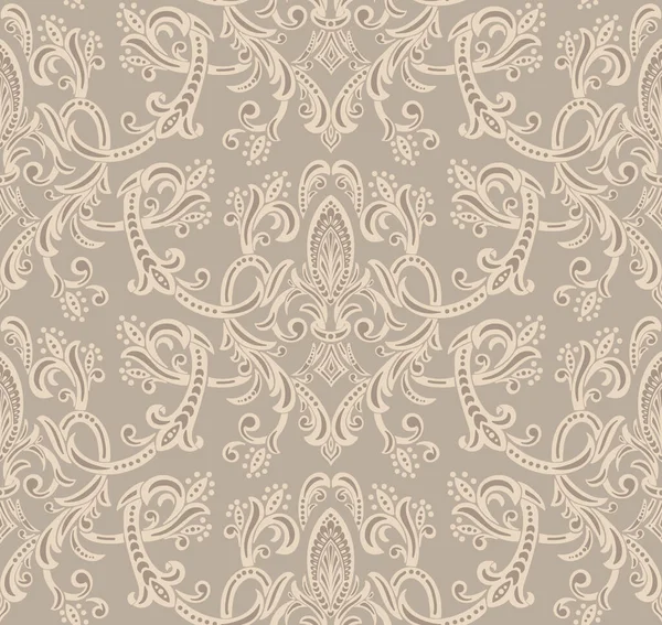 Damas élément de motif sans couture. Vecteur floral damassé ornement vintage illustration. — Image vectorielle