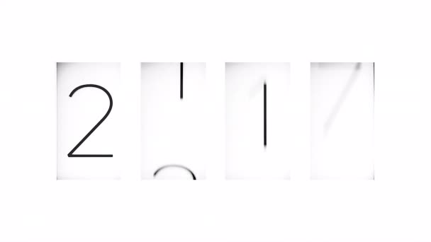 2022 countdown. White clean flip board turns and stops at 2022. New Year 3d animation — Stock Video