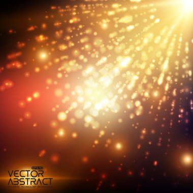 Explosion of glowing particles