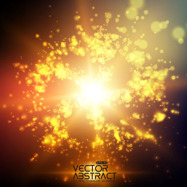 Explosion of glowing particles — Archivo Imágenes Vectoriales