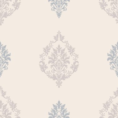 Damask modern kusursuz desen elementi. Klasik klasik İspanyol kumaşı, duvar kağıtları için pürüzsüz doku, tekstil.