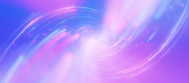 Büyük verilerin içinde ışık hızı bükülmüş akış. Kuantum hesaplamasının soyut dijital veri akışı. Qubit izlerinin siber uzayı. Modern teknoloji bilgi iletimi