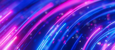 Büyük veri ışık hızı akışının kapanışı. Kuantum hesaplamasının soyut dijital veri akışı. Qubit iz dalgalarının siber uzayı. Modern teknoloji bilgi iletimi