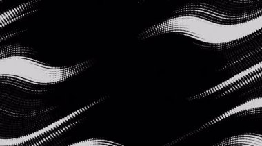 Soyut dalgalı yarım tonlu akışkan hareket arkaplanı ve ortadaki metin için yer. Çizilmiş pop sanat dalgalı dinamik noktalı alevler