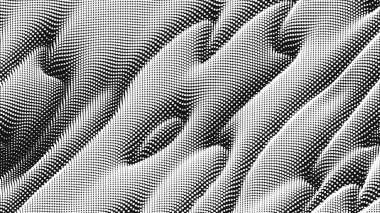 Nokta dalga ses dokusu. Soyut nokta arkaplanı. Teknolojik siber uzay arkaplanı