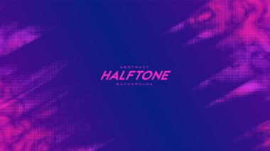 Soyut vektör monokrom yarım ton arkaplanı yırtılmış. Noktalanmış doku elementi. Çapraz bileşim.