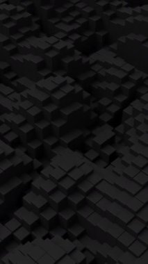 Kara blokların ızgarasındaki dalgalanmalar soyut arkaplan. Kare sütun dalgaları. Ses arkaplanı