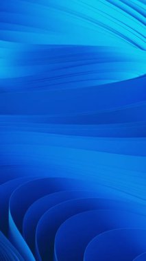 Mavi kumaş kıvrımları. Soyut kumaş büküm hareketi. 3d canlandırma canlandırması.