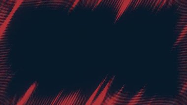 Soyut yarım ton akışkan hareket çerçevesi. Çizilmiş pop sanat dalgalı dinamik noktalı alevler