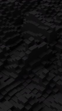 Kara blokların ızgarasındaki dalgalanmalar soyut arkaplan. Kare sütun dalgaları. Ses arkaplanı