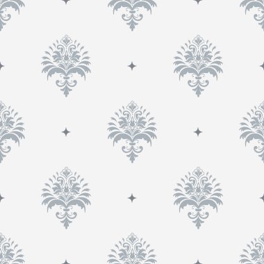 Damask modern kusursuz desen elementi. Klasik klasik İspanyol kumaşı, duvar kağıtları için pürüzsüz doku, tekstil.