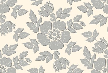 Sevimli çiçeksiz desen. Çiçek vektör illüstrasyon arka planı. Kırsal vintage biçimi, tekstil veya duvar kağıtları ile yazdır